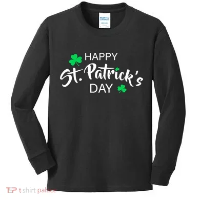 Happy St.Patrick's Day Kids Long Sleeve Shirt