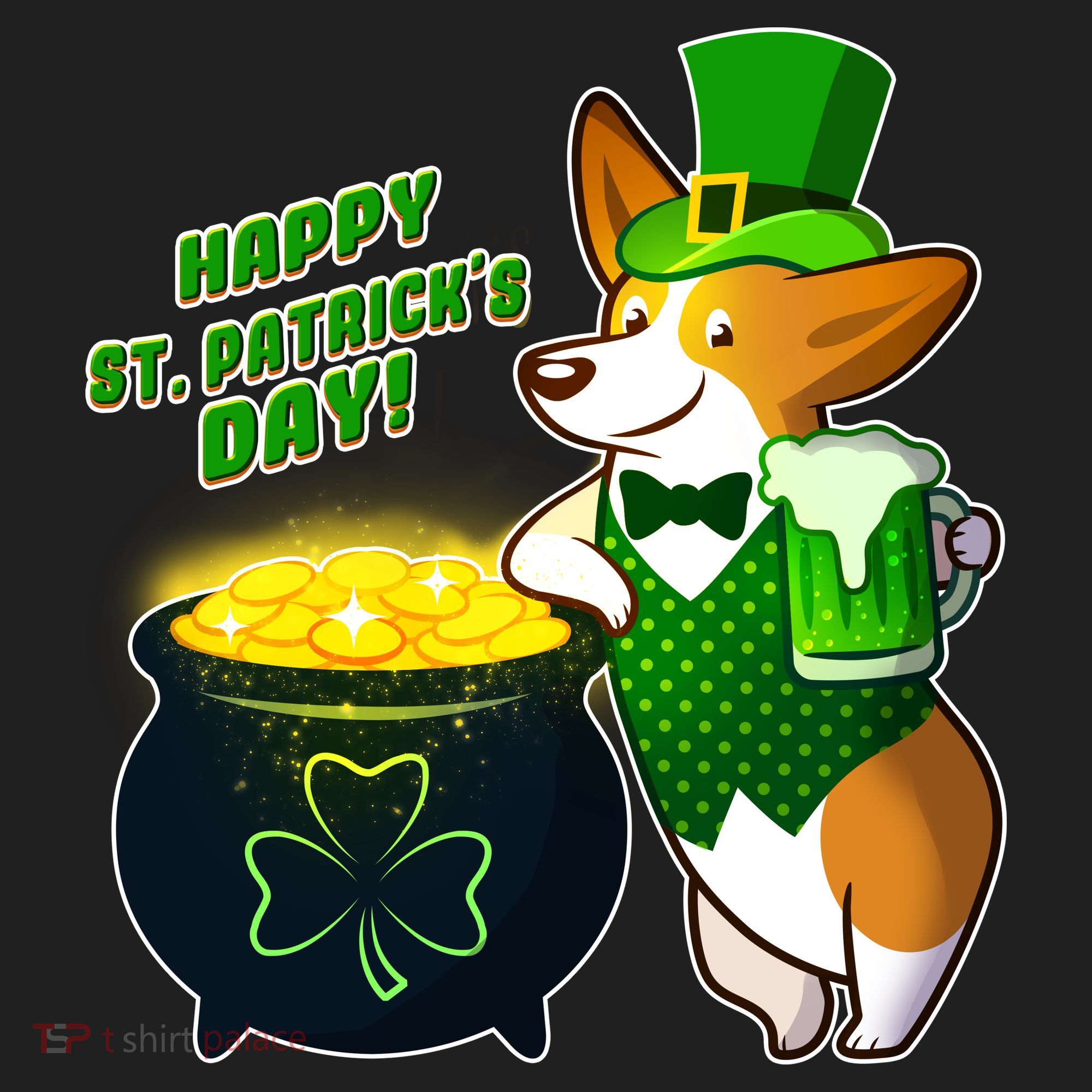 Happy St Patrick's Day Corgi Women's Sweatshirt