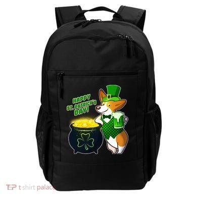 Happy St Patrick's Day Corgi Backpack