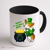 Happy St Patrick's Day Corgi Coffee Mug thumb 1
