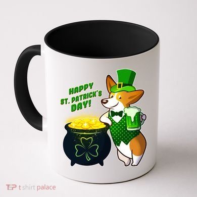 Happy St Patrick's Day Corgi Coffee Mug