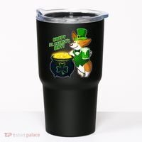 Happy St Patrick's Day Corgi Tumbler thumb 0