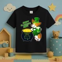 Happy St Patrick's Day Corgi Toddler T-Shirt thumb 3