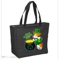 Happy St Patrick's Day Corgi Tote Bag thumb 2