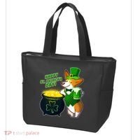 Happy St Patrick's Day Corgi Tote Bag thumb 3