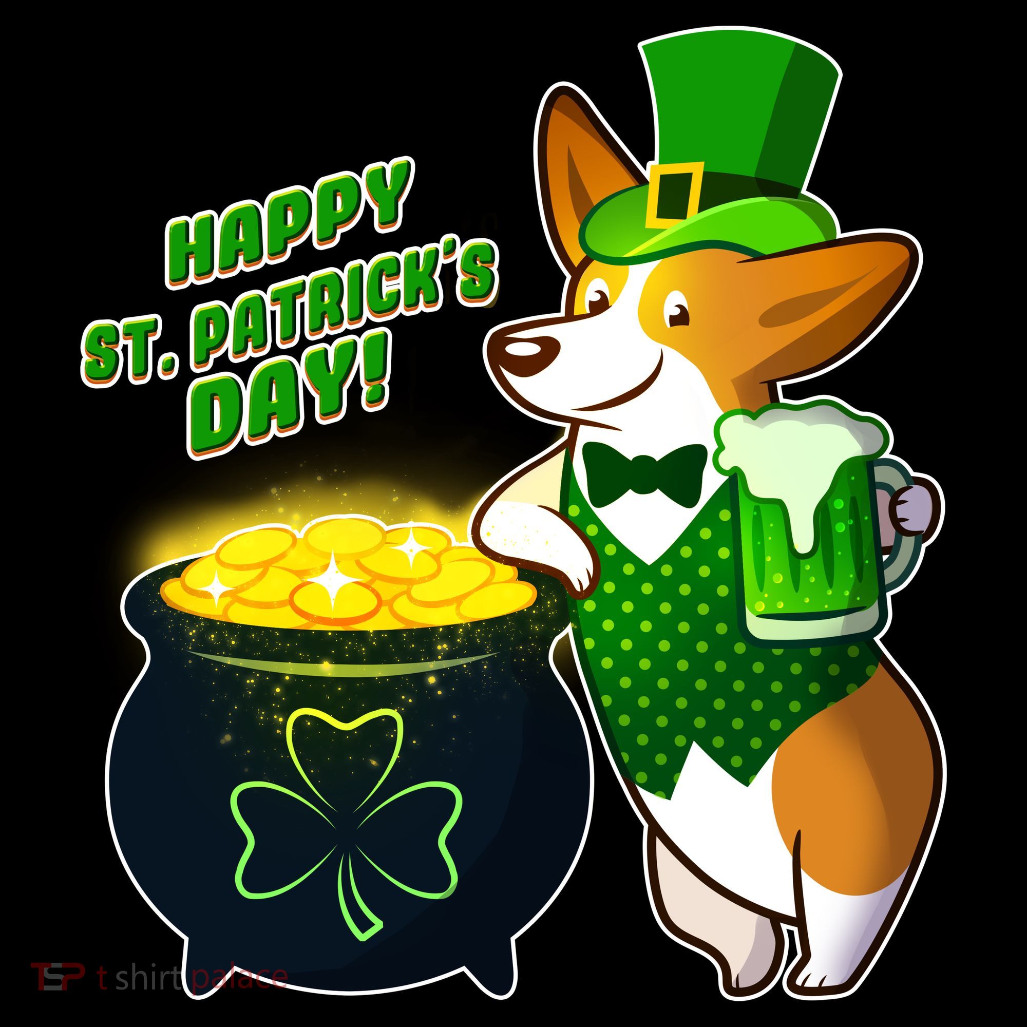Happy St Patrick's Day Corgi Tote Bag