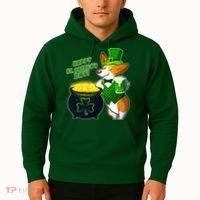Happy St Patrick's Day Corgi Hoodie thumb 2