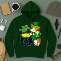Happy St Patrick's Day Corgi Hoodie thumb 3