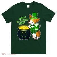 Happy St Patrick's Day Corgi T-Shirt thumb 0