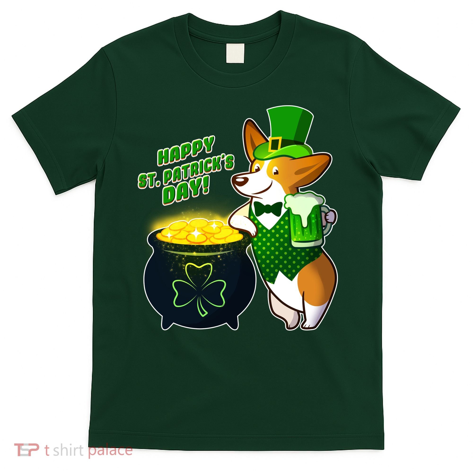 Happy St Patrick's Day Corgi T-Shirt