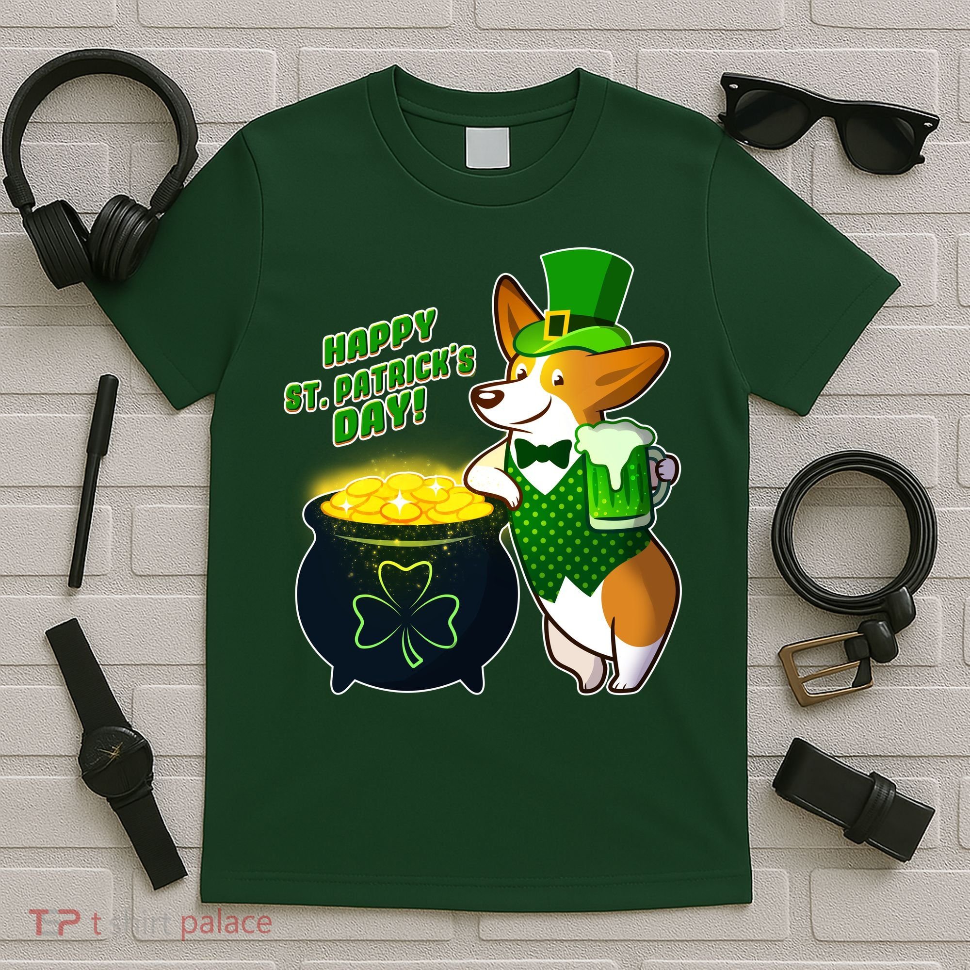 Happy St Patrick's Day Corgi T-Shirt