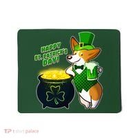Happy St Patrick's Day Corgi Mousepad thumb 0