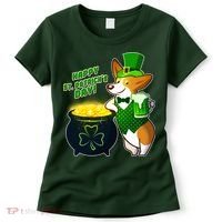 Happy St Patrick's Day Corgi Women's T-Shirt thumb 0