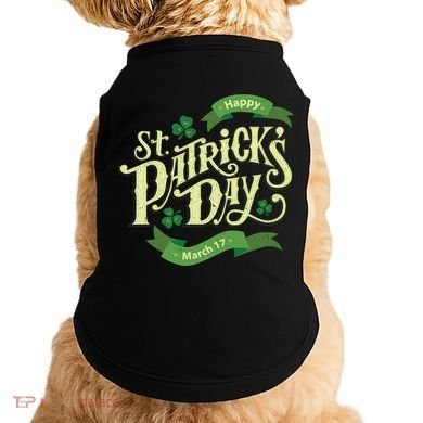 Happy St Patricks Day March 17 Doggie Tank