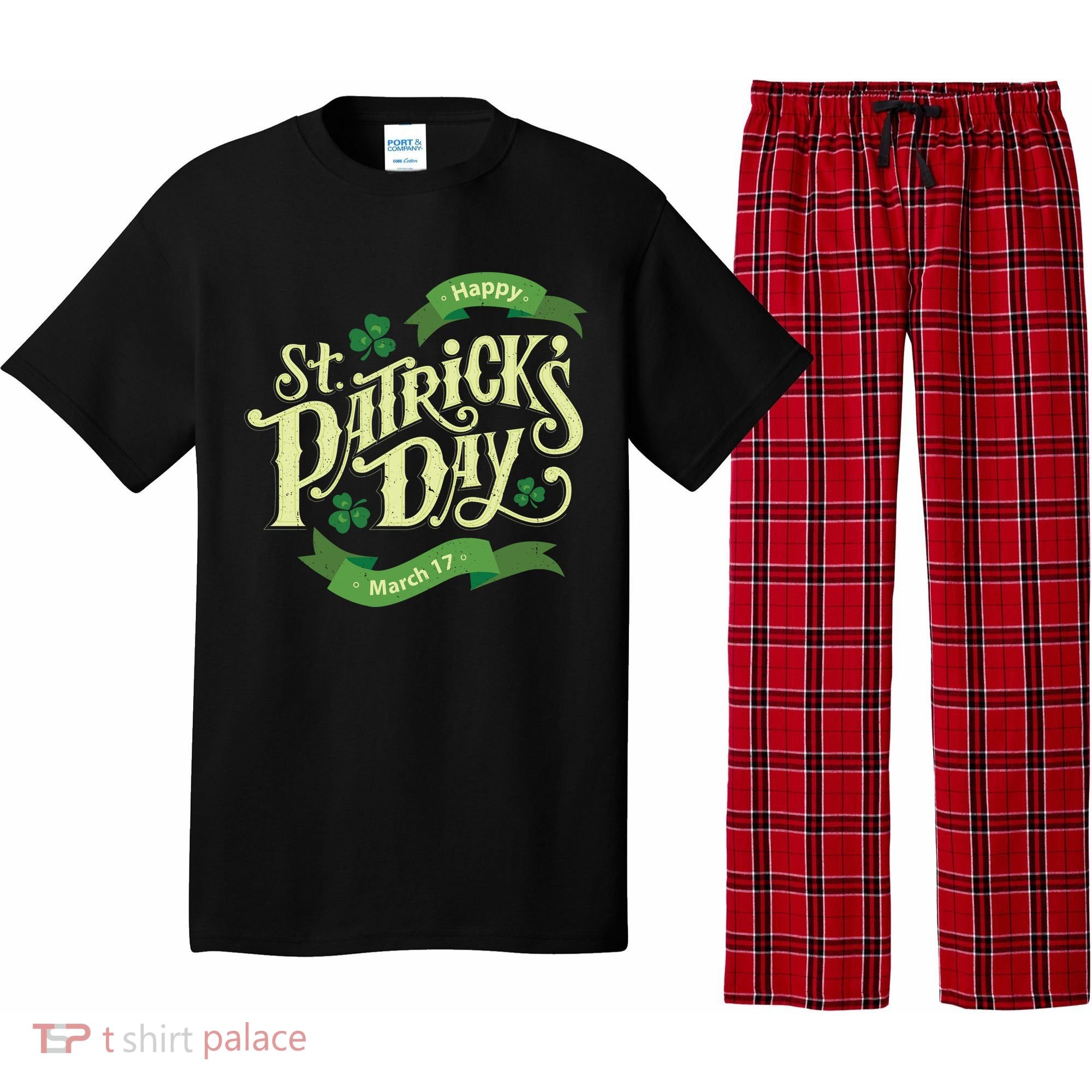Happy St Patricks Day March 17 Pajama Set