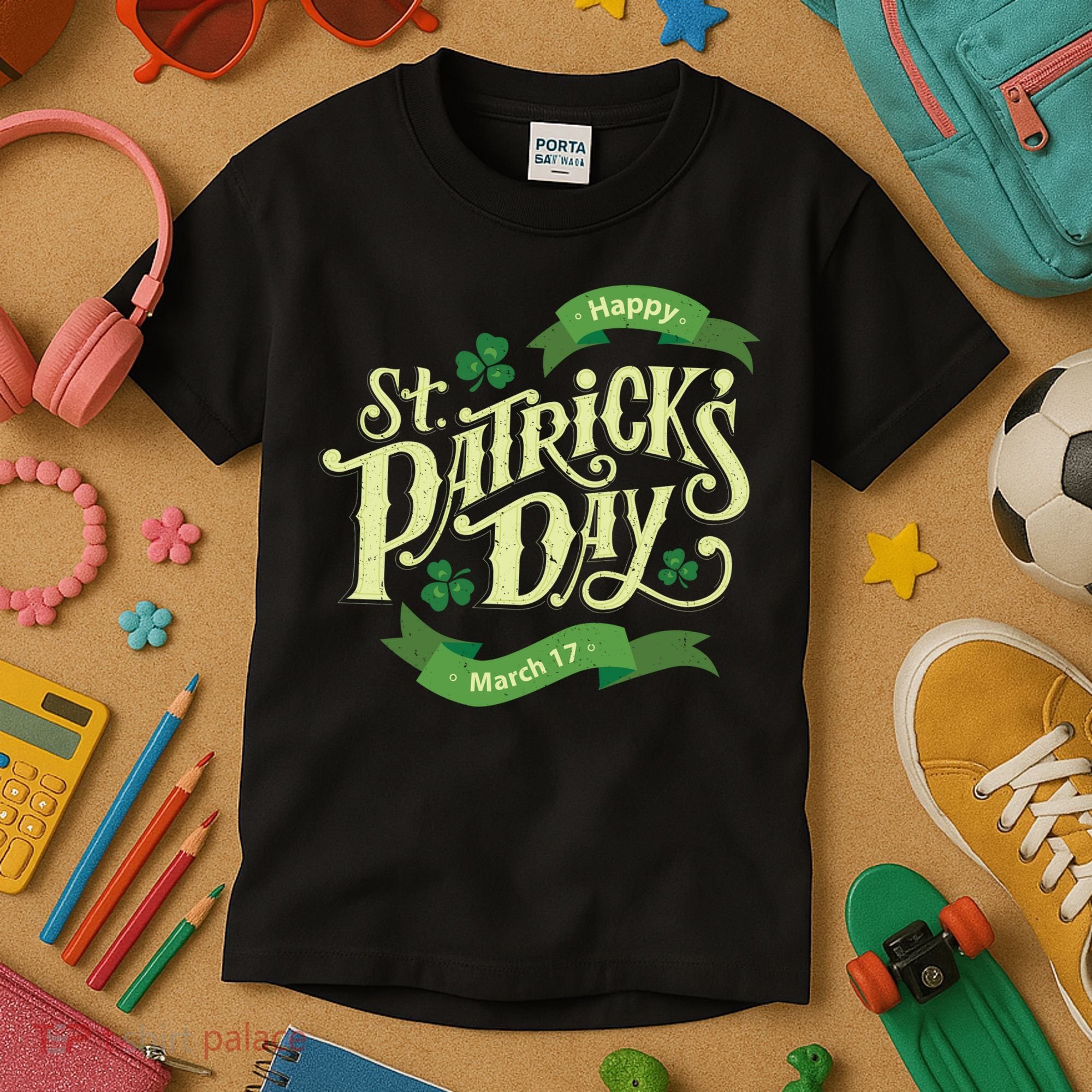 Happy St Patricks Day March 17 Kids T-Shirt