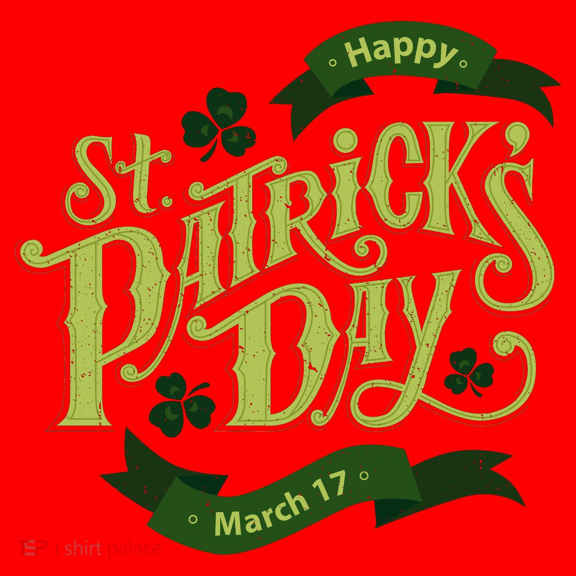 Happy St Patricks Day March 17 Santa Hat