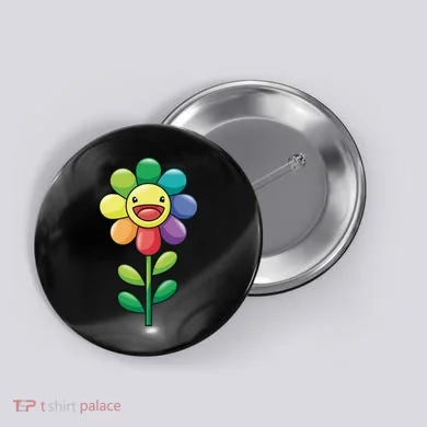 Happy Sunflower Button