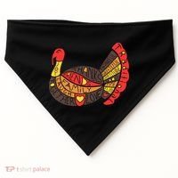 Happy Thanksgiving Day Turkey USA-Made Doggie Bandana thumb 0