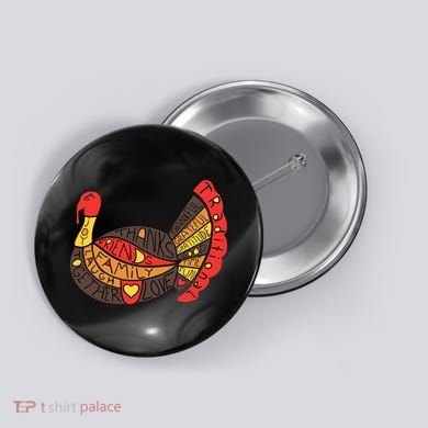 Happy Thanksgiving Day Turkey Button