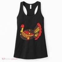 Happy Thanksgiving Day Turkey Women's Tank Top thumb 0