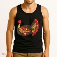 Happy Thanksgiving Day Turkey Tank Top thumb 3