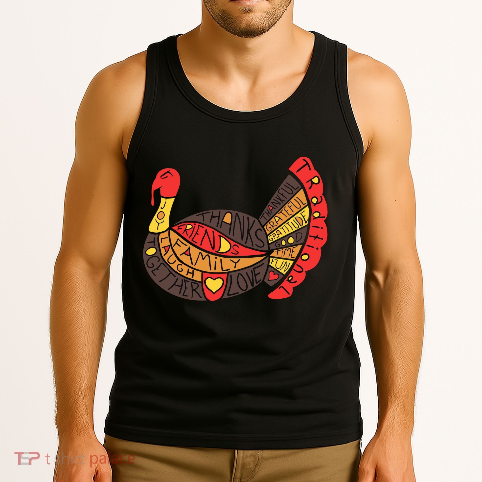 Happy Thanksgiving Day Turkey Tank Top