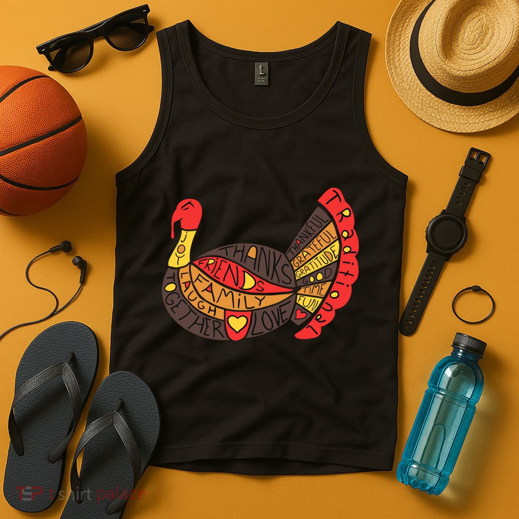Happy Thanksgiving Day Turkey Tank Top