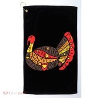Happy Thanksgiving Day Turkey Golf Towel thumb 0
