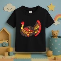 Happy Thanksgiving Day Turkey Toddler T-Shirt thumb 3