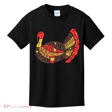 Happy Thanksgiving Day Turkey Kids T-Shirt