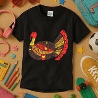 Happy Thanksgiving Day Turkey Kids T-Shirt thumb 3