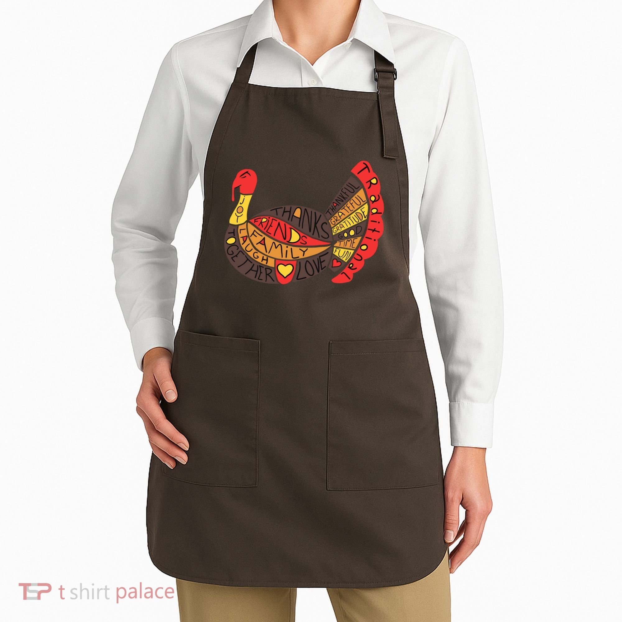 Happy Thanksgiving Day Turkey Apron