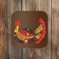 Happy Thanksgiving Day Turkey Coaster thumb 0