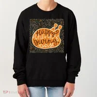 Happy Thanksgiving Day Turkey Pumpkin Logo Women's Sweatshirt thumb 0