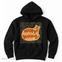 Happy Thanksgiving Day Turkey Pumpkin Logo Hoodie thumb 0