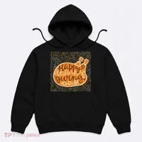 Happy Thanksgiving Day Turkey Pumpkin Logo Hoodie thumb 0