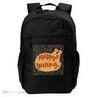 Happy Thanksgiving Day Turkey Pumpkin Logo Backpack thumb 0