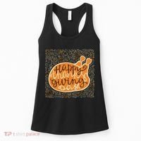 Happy Thanksgiving Day Turkey Pumpkin Logo Women's Tank Top thumb 0