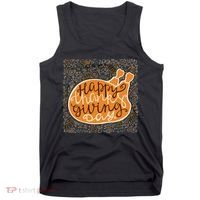 Happy Thanksgiving Day Turkey Pumpkin Logo Tank Top thumb 0