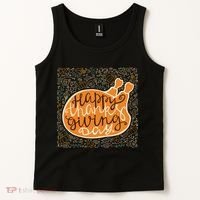 Happy Thanksgiving Day Turkey Pumpkin Logo Tank Top thumb 2