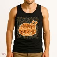 Happy Thanksgiving Day Turkey Pumpkin Logo Tank Top thumb 3