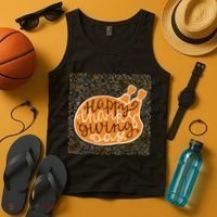 Happy Thanksgiving Day Turkey Pumpkin Logo Tank Top thumb 4