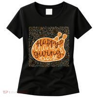 Happy Thanksgiving Day Turkey Pumpkin Logo Women's T-Shirt thumb 0