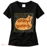 Happy Thanksgiving Day Turkey Pumpkin Logo Women's T-Shirt thumb 0