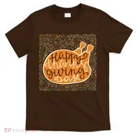 Happy Thanksgiving Day Turkey Pumpkin Logo T-Shirt thumb 0