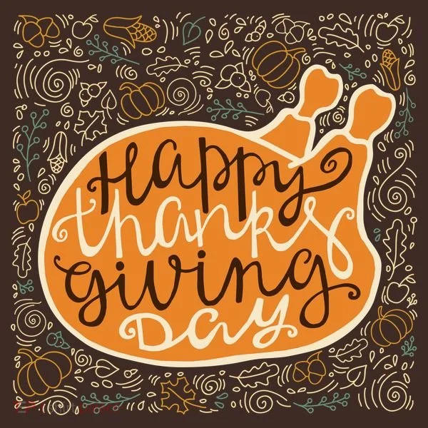 Happy Thanksgiving Day Turkey Pumpkin Logo Mousepad