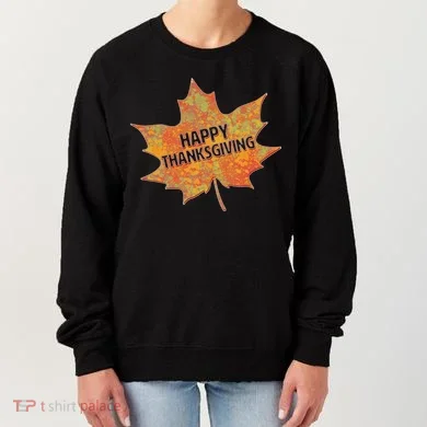 Happy Thanksgiving Fall Leaf Women's Sweatshirt