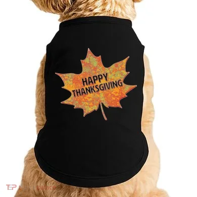 Happy Thanksgiving Fall Leaf Doggie Tank