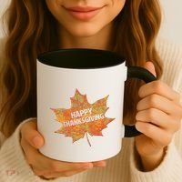 Happy Thanksgiving Fall Leaf Coffee Mug thumb 3